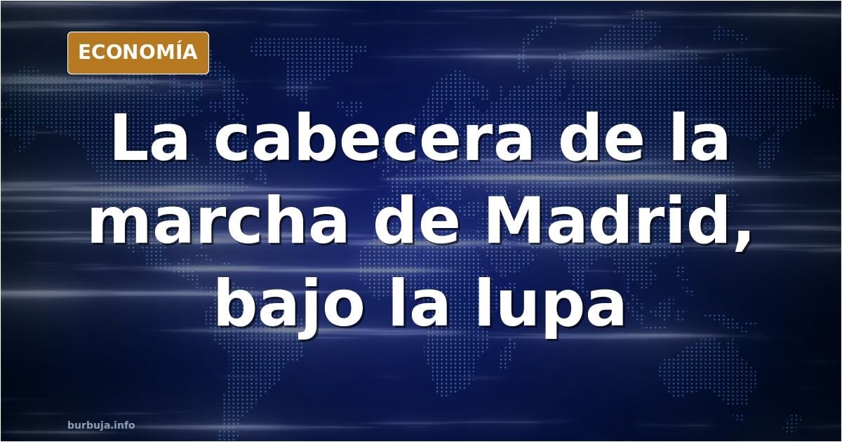 Primer plano de una manifestación en Madrid: pancartas que ocultan el fondo y asistentes de edad avanzada