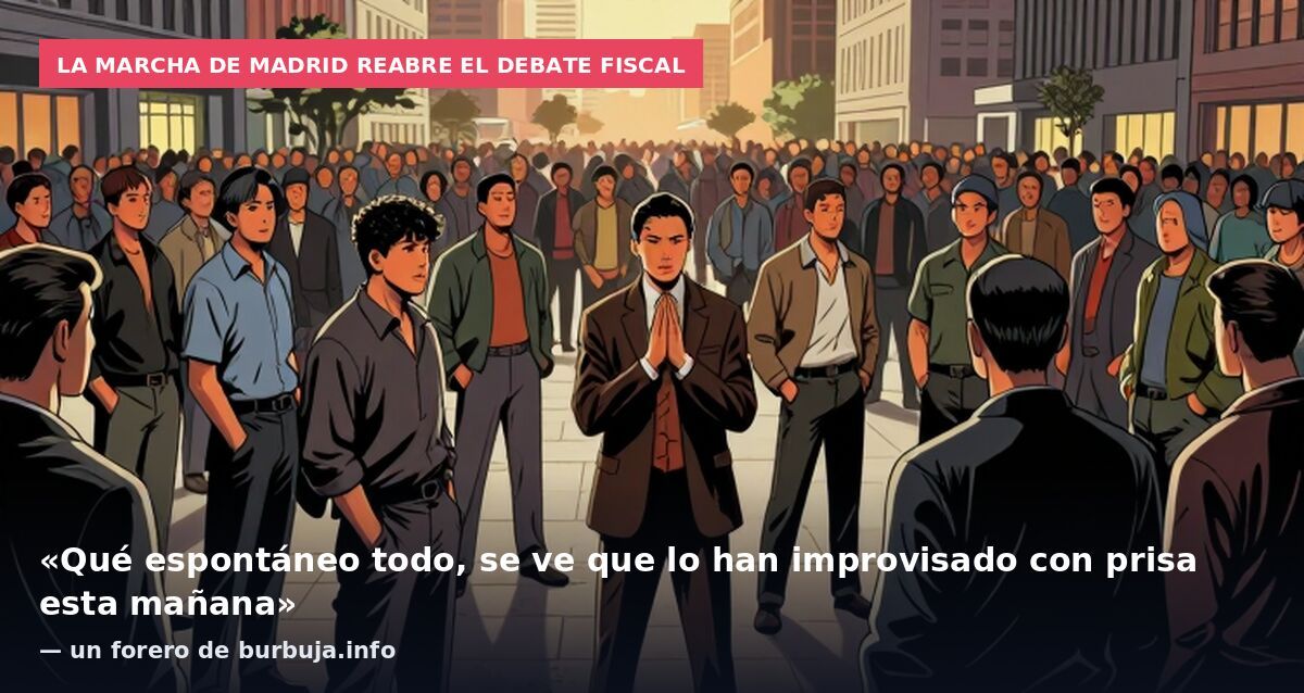 La marcha de Madrid reabre el debate fiscal: «Qué espontáneo todo, se ve que lo han improvisado con prisa esta mañana» — un forero de burbuja.info
