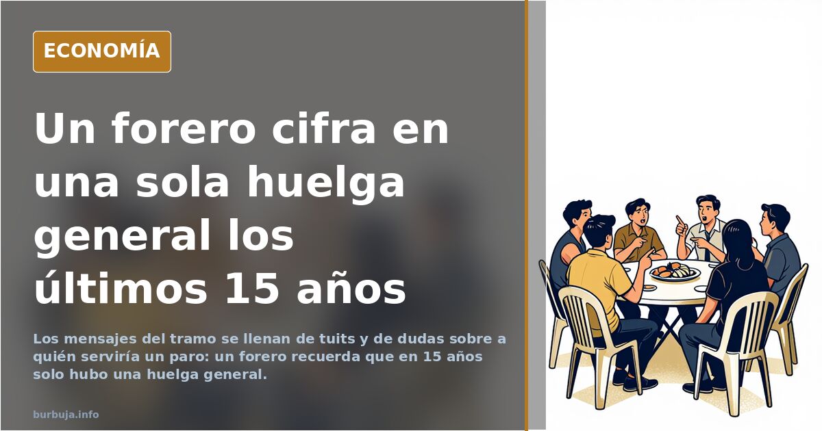 Un forero cifra en una sola huelga general los últimos 15 años