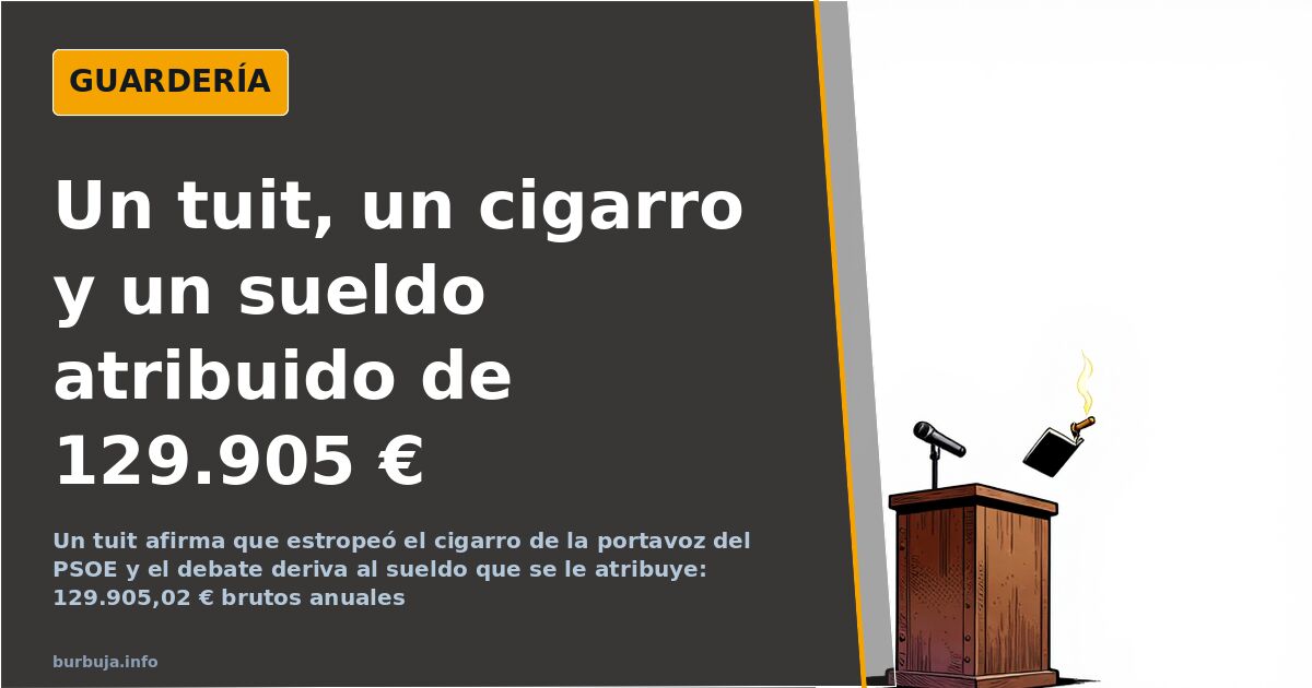 El cigarro de la portavoz del PSOE y su sueldo atribuido