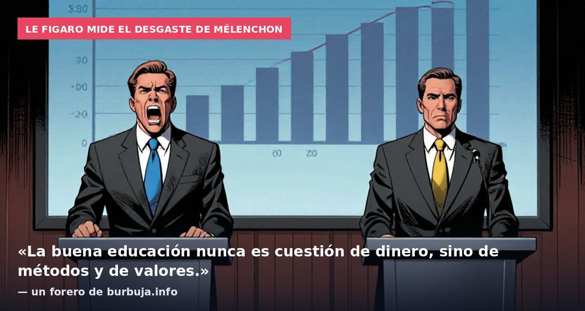 Le Figaro mide el desgaste de Mélenchon: «La buena educación nunca es cuestión de dinero, sino de métodos y de valores.» — un forero de burbuja.info