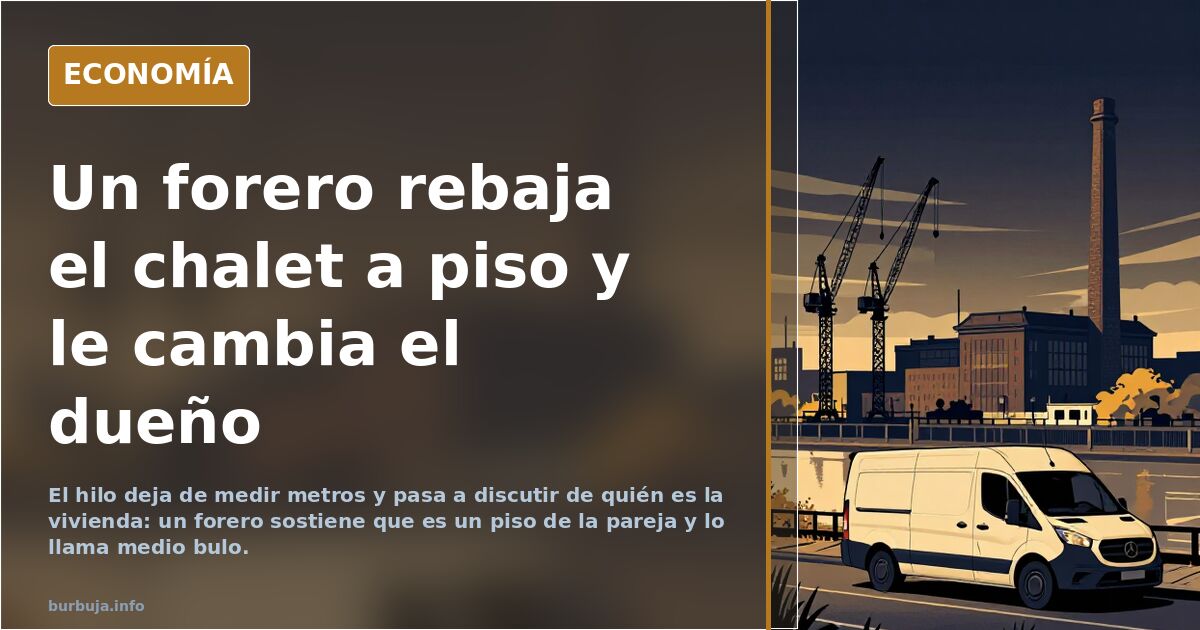 Un forero rebaja el chalet a piso y le cambia el dueño
