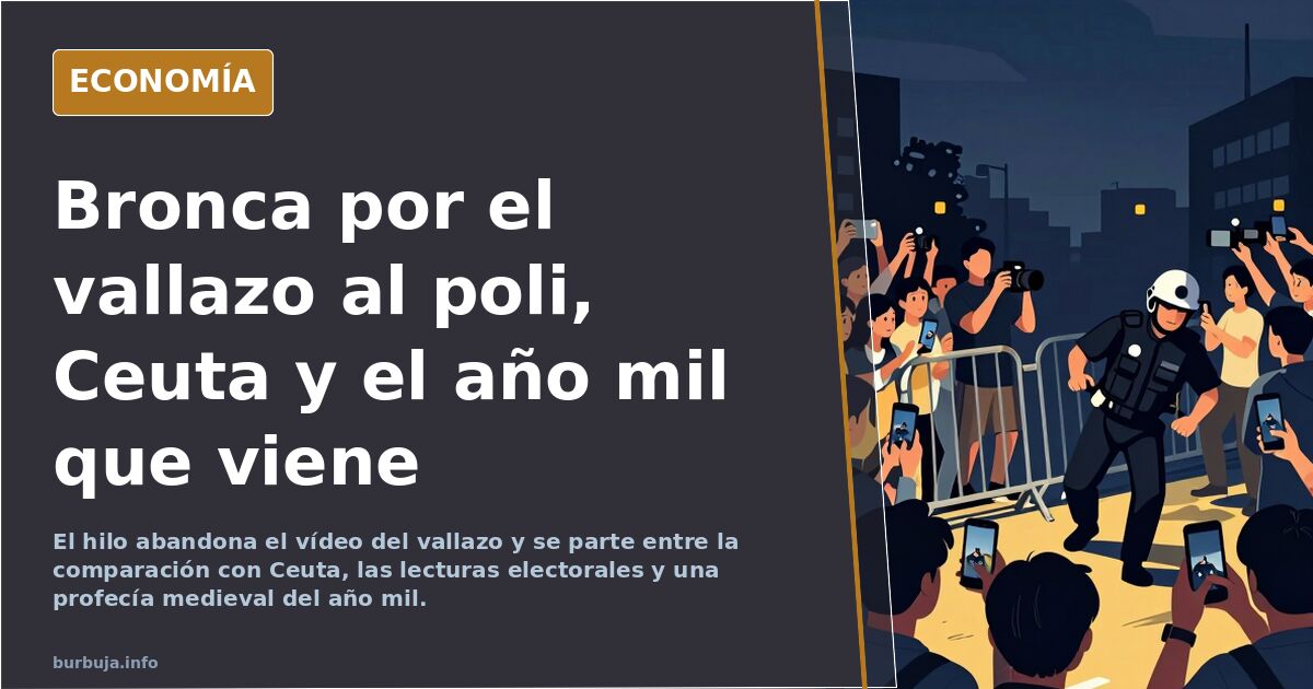 Bronca por el vallazo al poli, Ceuta y el año mil que viene