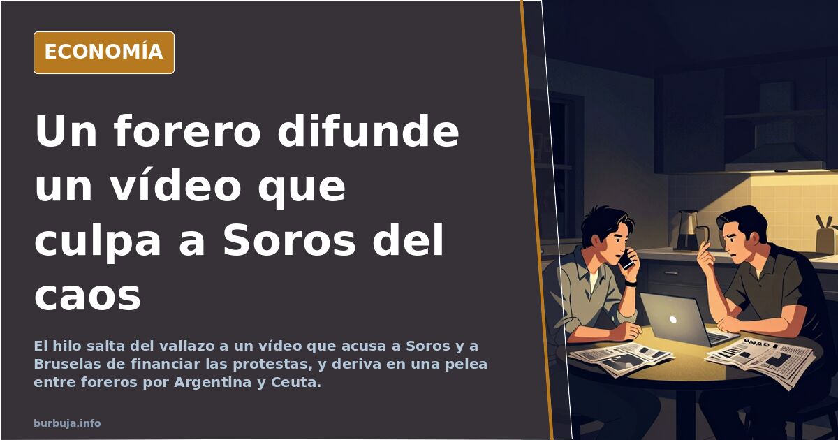 Un forero difunde un vídeo que culpa a Soros del caos