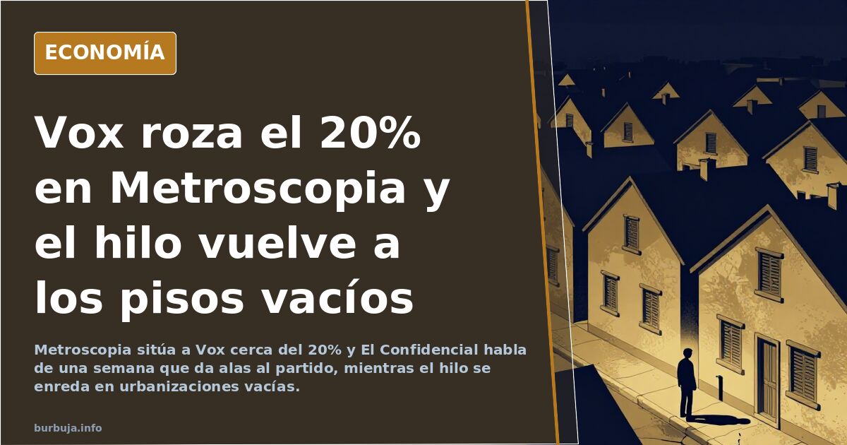 Vox roza el 20% en Metroscopia y el hilo vuelve a los pisos vacíos