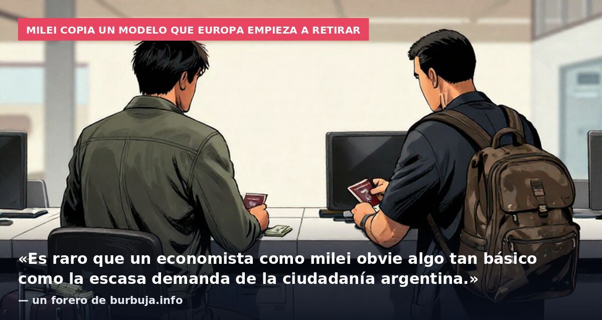 Milei copia un modelo que Europa empieza a retirar: «Es raro que un economista como milei obvie algo tan básico como la escasa demanda de la ciudadanía argentina.» — un forero de burbuja.info