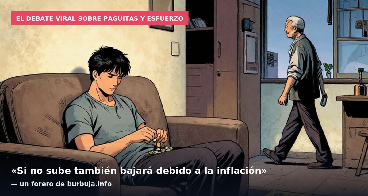 El debate viral sobre paguitas y esfuerzo: «Si no sube también bajará debido a la inflación» — un forero de burbuja.info
