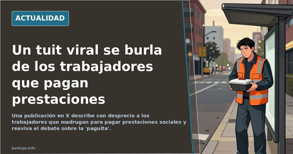 Yonki desdentado se mofa de los currantes "reaccionariopobres" que madrugan para pagarle su paguita.