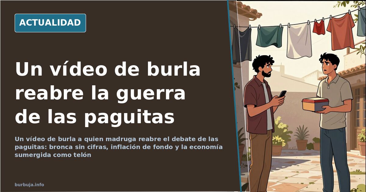 La burla a los que madrugan reabre el debate de las paguitas