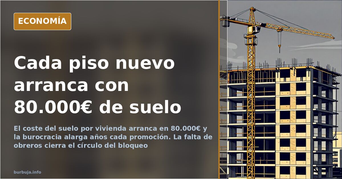 El suelo se come 80.000€ por piso antes de construir
