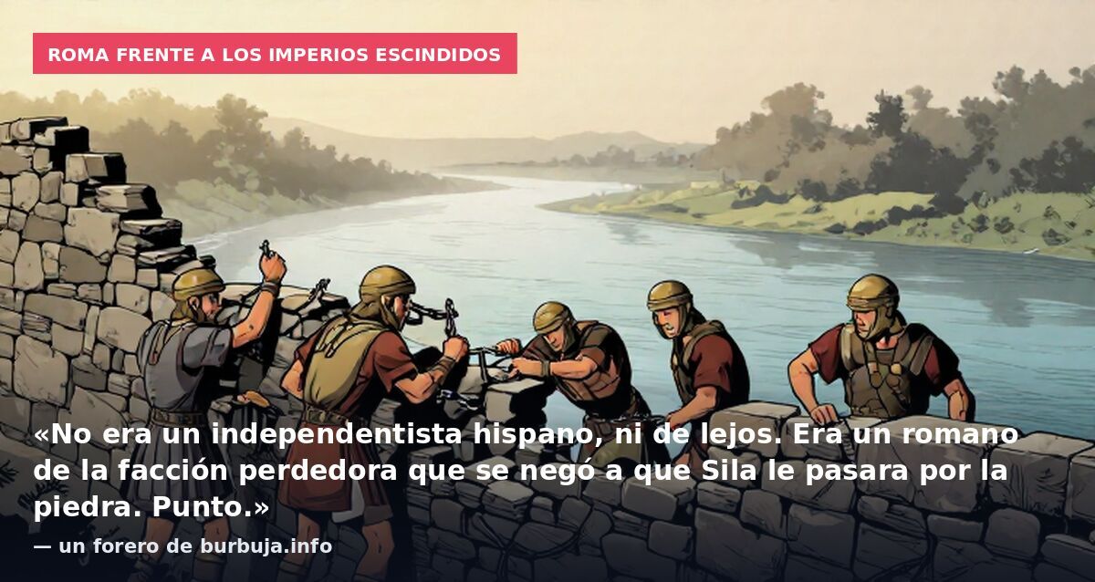 Roma frente a los imperios escindidos: «No era un independentista hispano, ni de lejos. Era un romano de la facción perdedora que se negó a que Sila le pasara por la piedra. Punto.» — un forero de burbuja.info