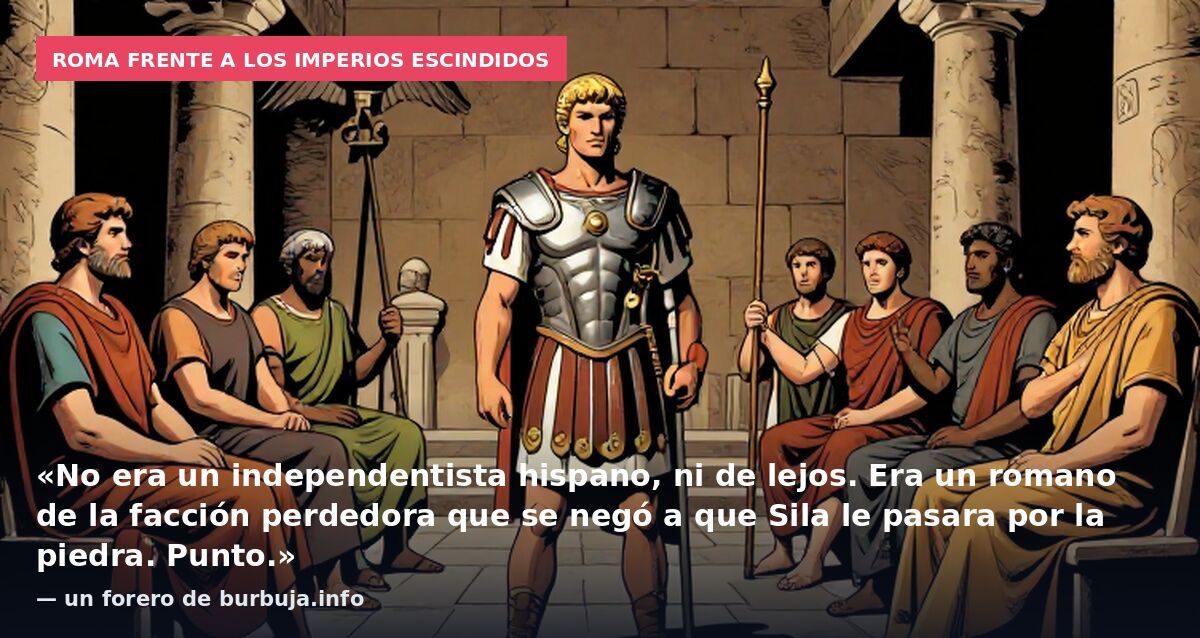 Roma frente a los imperios escindidos: «No era un independentista hispano, ni de lejos. Era un romano de la facción perdedora que se negó a que Sila le pasara por la piedra. Punto.» — un forero de burbuja.info
