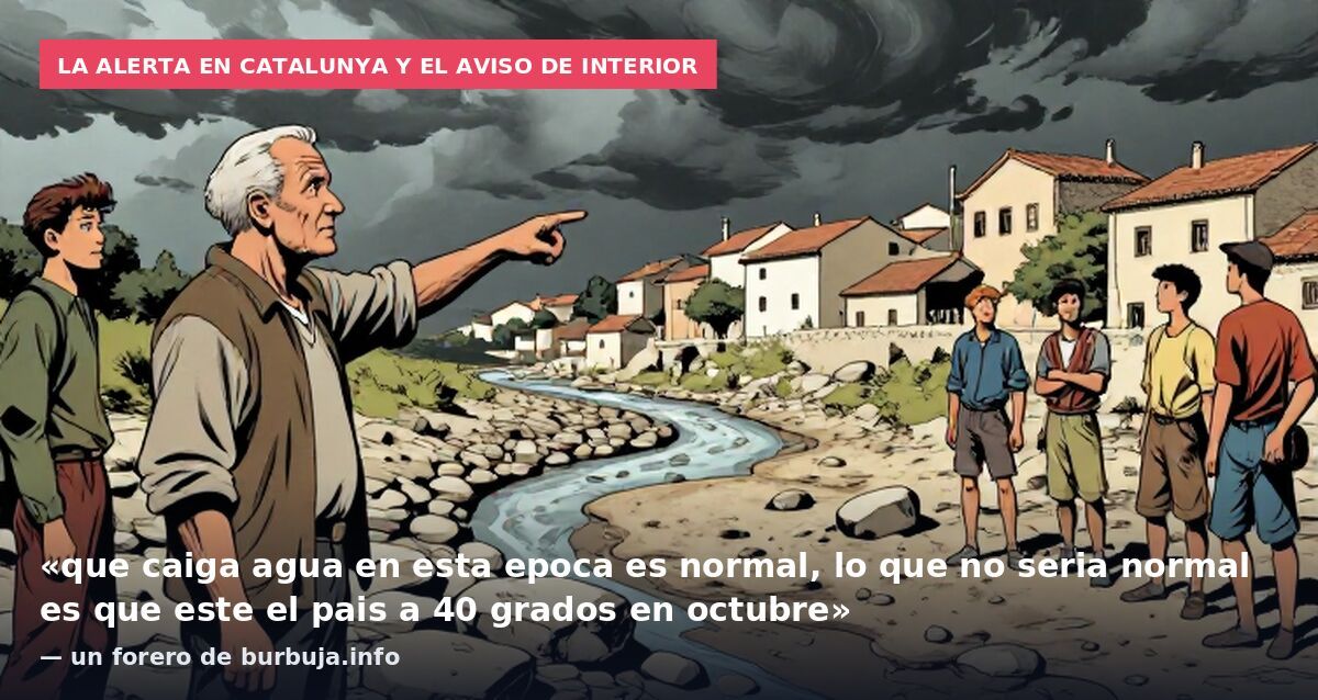 La alerta en Catalunya y el aviso de Interior: «que caiga agua en esta epoca es normal, lo que no seria normal es que este el pais a 40 grados en octubre» — un forero de burbuja.info