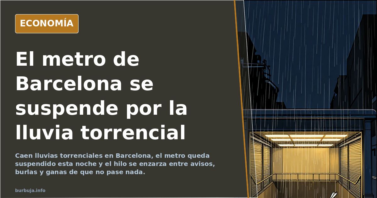 El metro de Barcelona se suspende por la lluvia torrencial