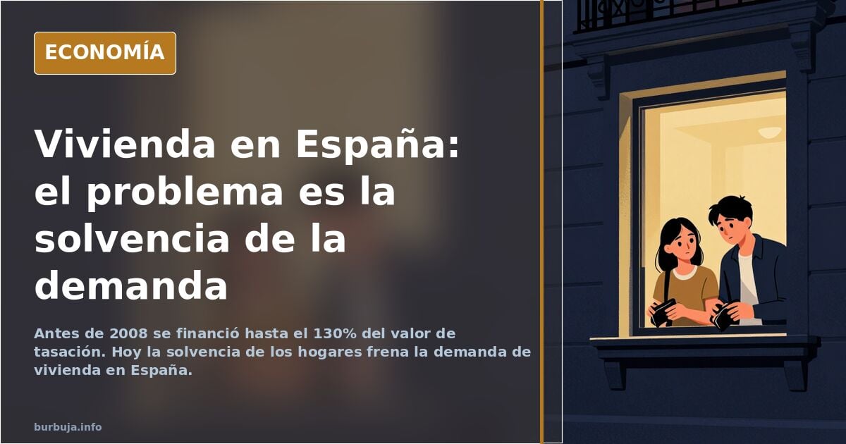 Lo que nadie dice sobre el problema de la demanda de vivienda: que es insolvente.