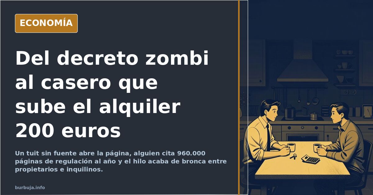 Del decreto zombi al casero que sube el alquiler 200 euros