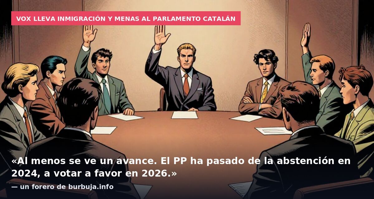 Vox lleva inmigración y menas al Parlamento catalán: «Al menos se ve un avance. El PP ha pasado de la abstención en 2024, a votar a favor en 2026.» — un forero de burbuja.info