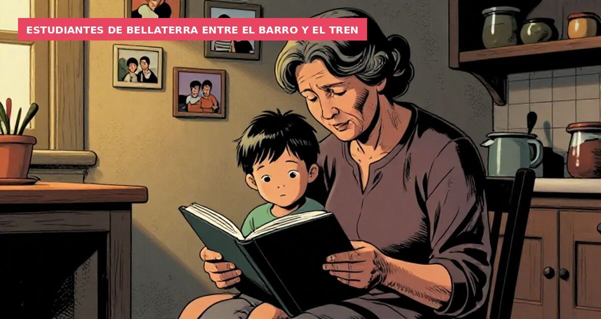 Estudiantes de Bellaterra entre el barro y el tren