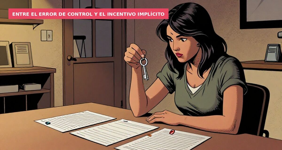 Entre el error de control y el incentivo implícito