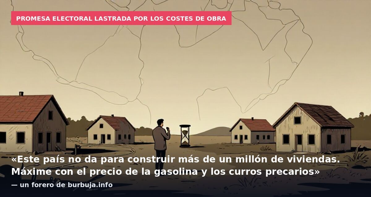 Promesa electoral lastrada por los costes de obra: «Este país no da para construir más de un millón de viviendas. Máxime con el precio de la gasolina y los curros precarios» — un forero de burbuja.info