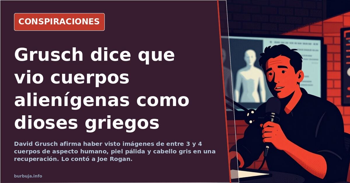 El impactante testimonio de David Grusch sobre extraterrestres con aspecto humano: Parecían dioses griegos