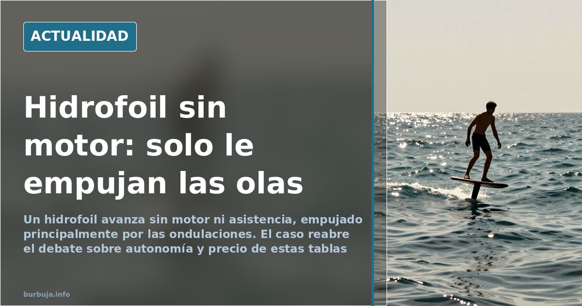 Hidrofoil sin motor: movido principalmente por las ondulaciones