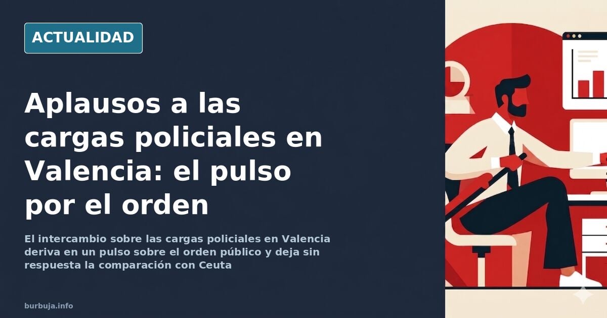 Agentes de policía con cascos y escudos formando una línea ante una manifestación por la vivienda en una calle de Valencia