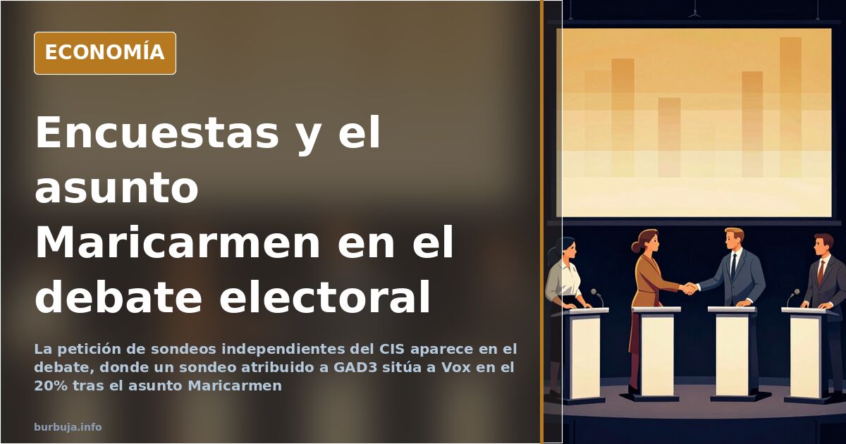 Barras de intención de voto y una urna electoral