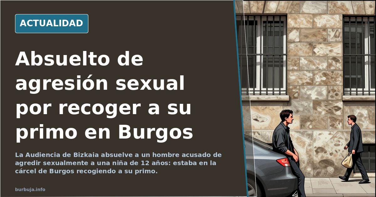 Absuelto de agresión sensual a la hija de su expareja porque estaba recogiendo a su primo en la cárcel de Burgos.