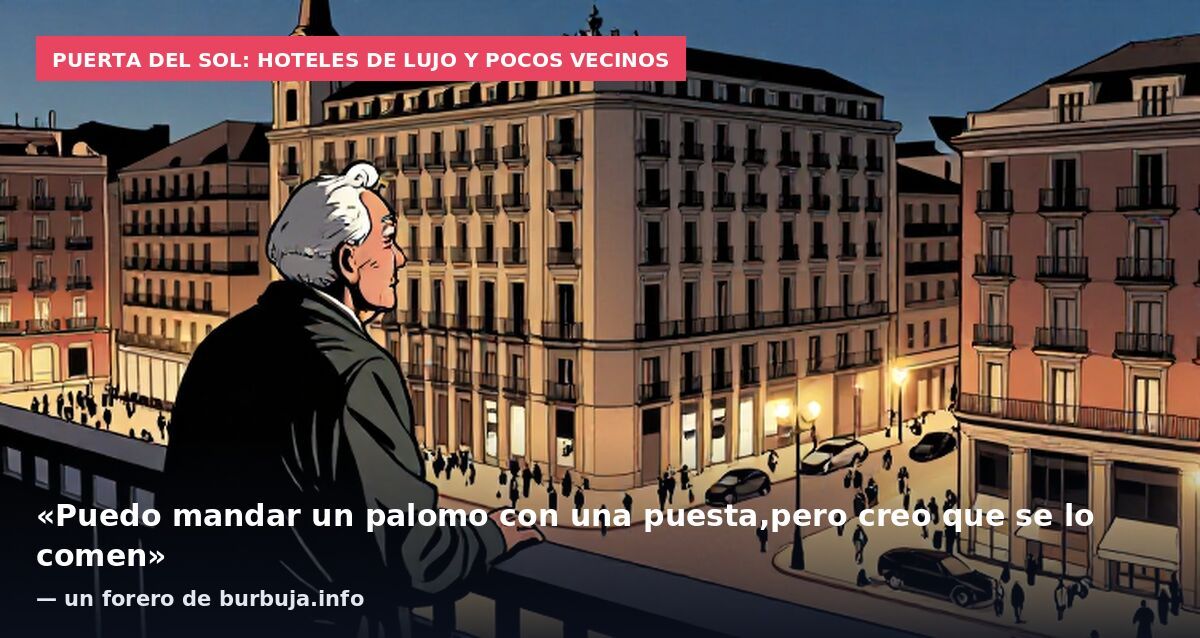 Puerta del Sol: hoteles de lujo y pocos vecinos: «Puedo mandar un palomo con una puesta,pero creo que se lo comen» — un forero de burbuja.info