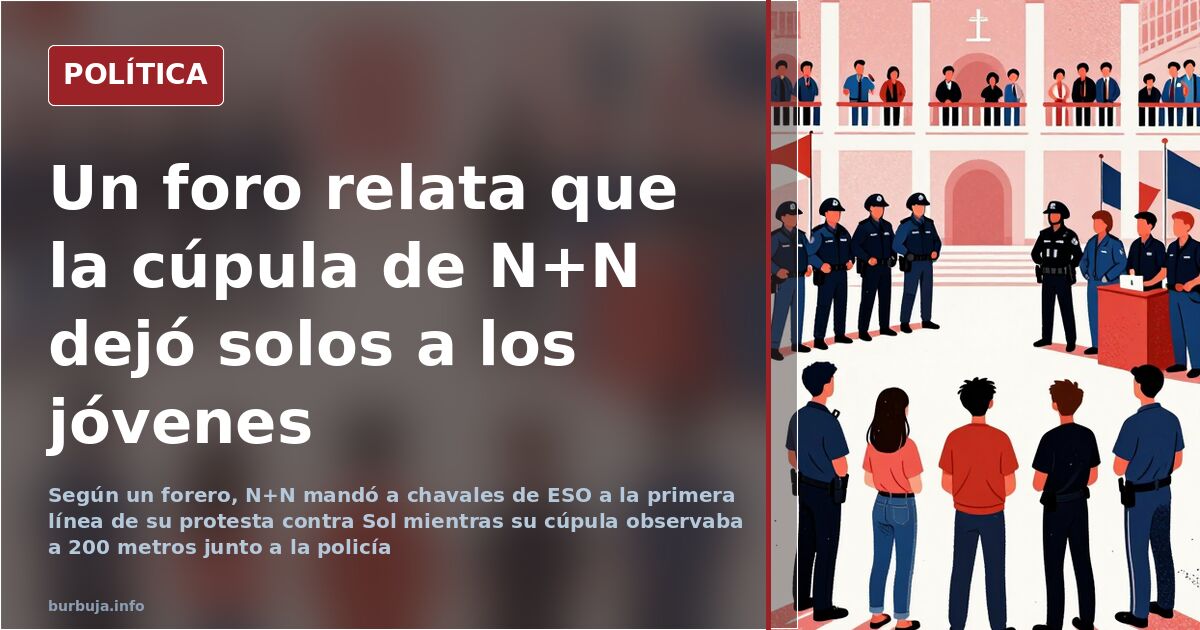 Núcleo Nacional y la protesta de Sol: menores en primera línea