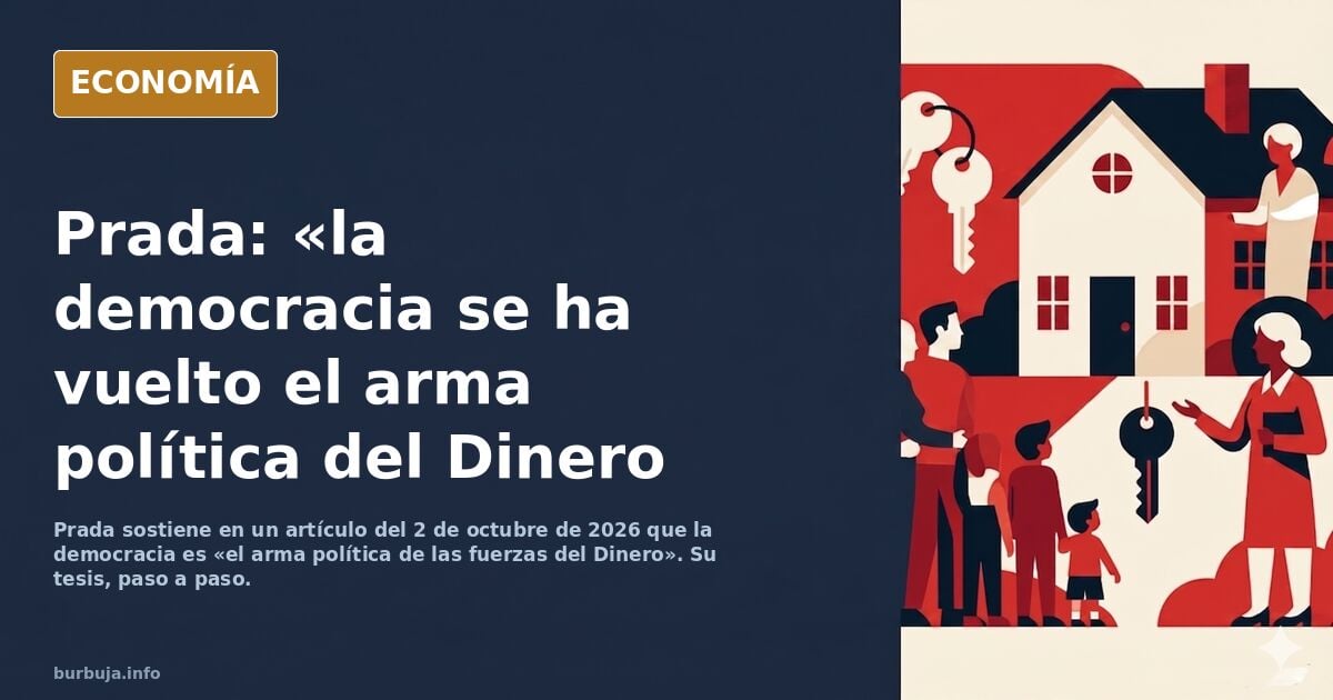 J. M. de Prada: «La democracia se ha convertido en el arma política de las fuerzas del Dinero»