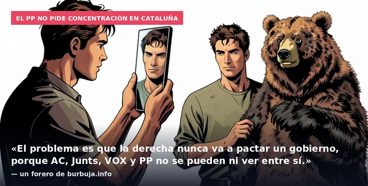 El PP no pide concentración en Cataluña: «El problema es que la derecha nunca va a pactar un gobierno, porque AC, Junts, VOX y PP no se pueden ni ver entre sí.» — un forero de burbuja.info