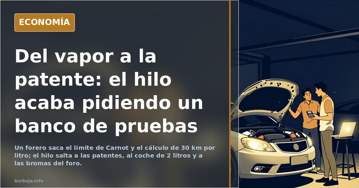 Del vapor a la patente: el hilo acaba pidiendo un banco de pruebas