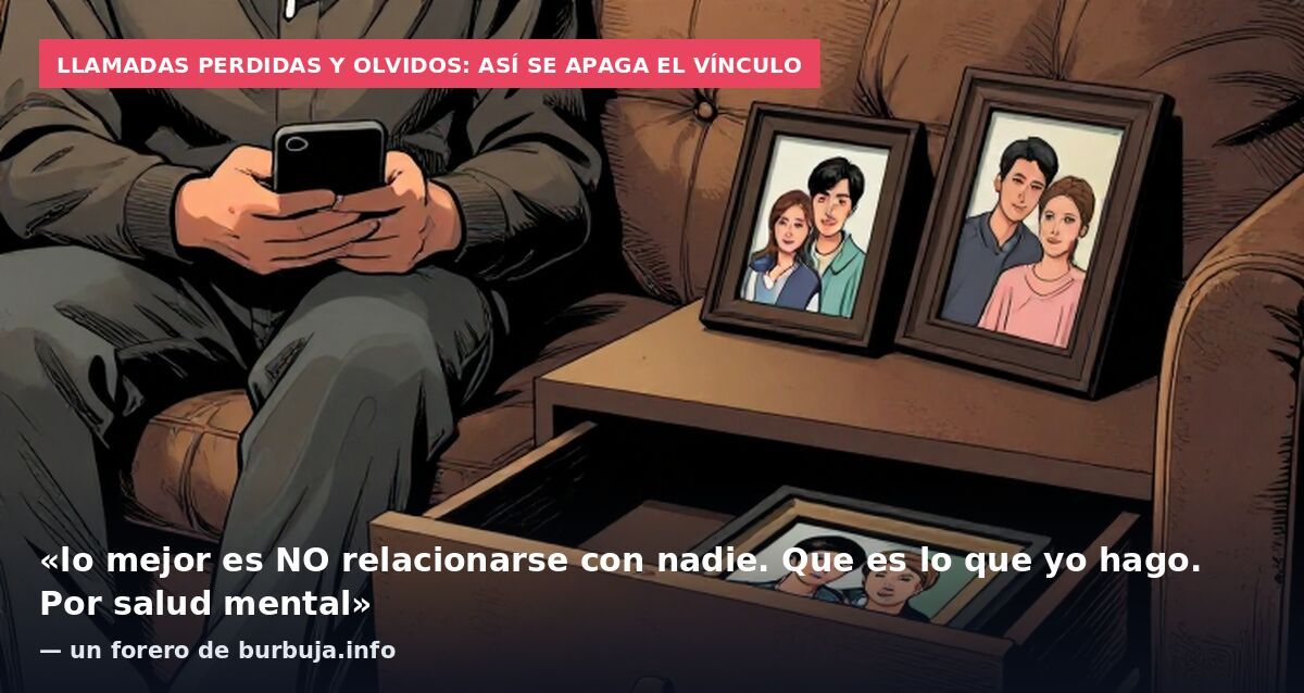 Llamadas perdidas y olvidos: así se apaga el vínculo: «lo mejor es NO relacionarse con nadie. Que es lo que yo hago. Por salud mental» — un forero de burbuja.info