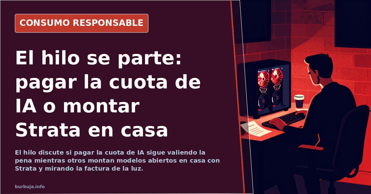 El hilo se parte: pagar la cuota de IA o montar Strata en casa