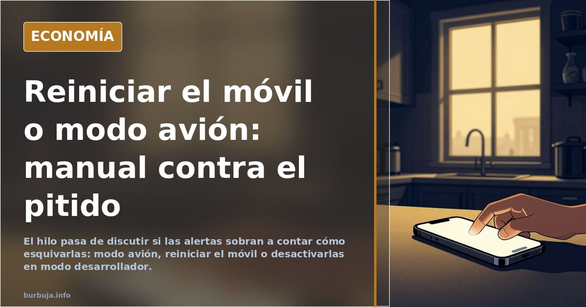 Reiniciar el móvil o modo avión: manual contra el pitido