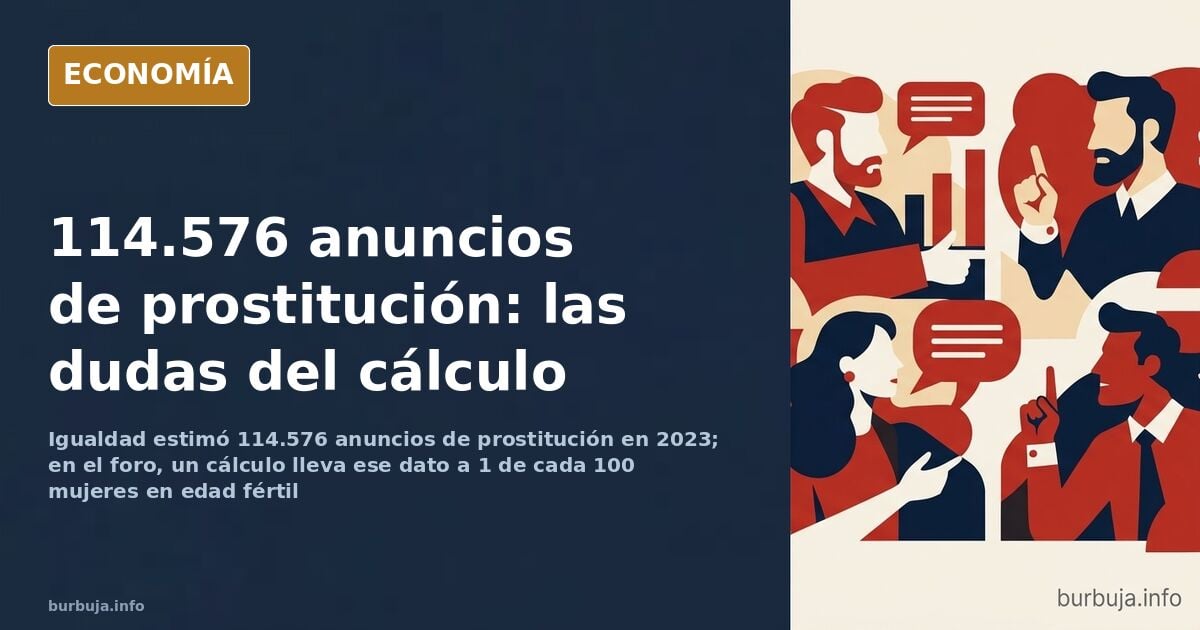 1 de cada 100 mujeres en edad fértil, según los anuncios de prostitución