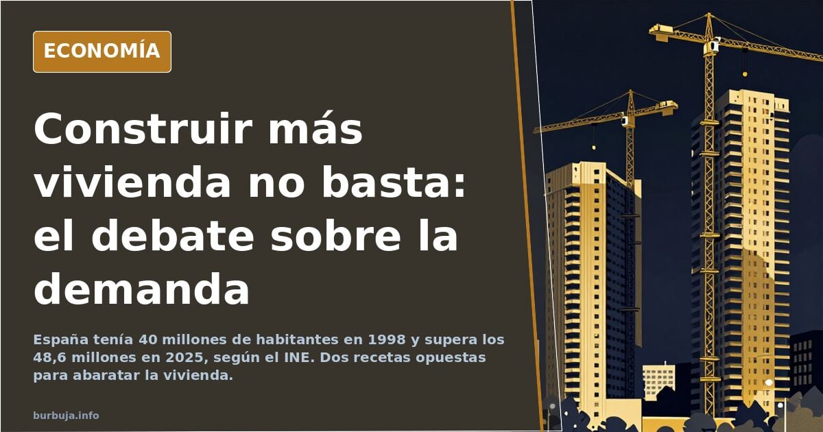 Construir más viviendas no arreglará el problema si se siguen metiendo manadas y manadas de extranjeros