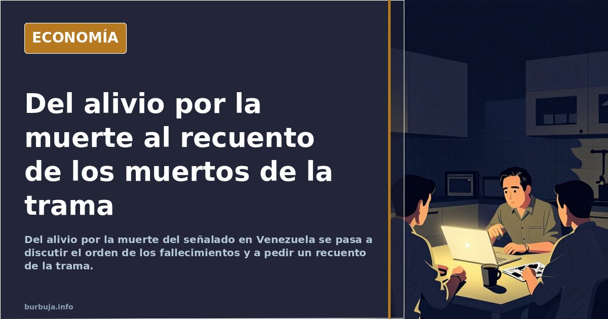 Del alivio por la muerte al recuento de los muertos de la trama