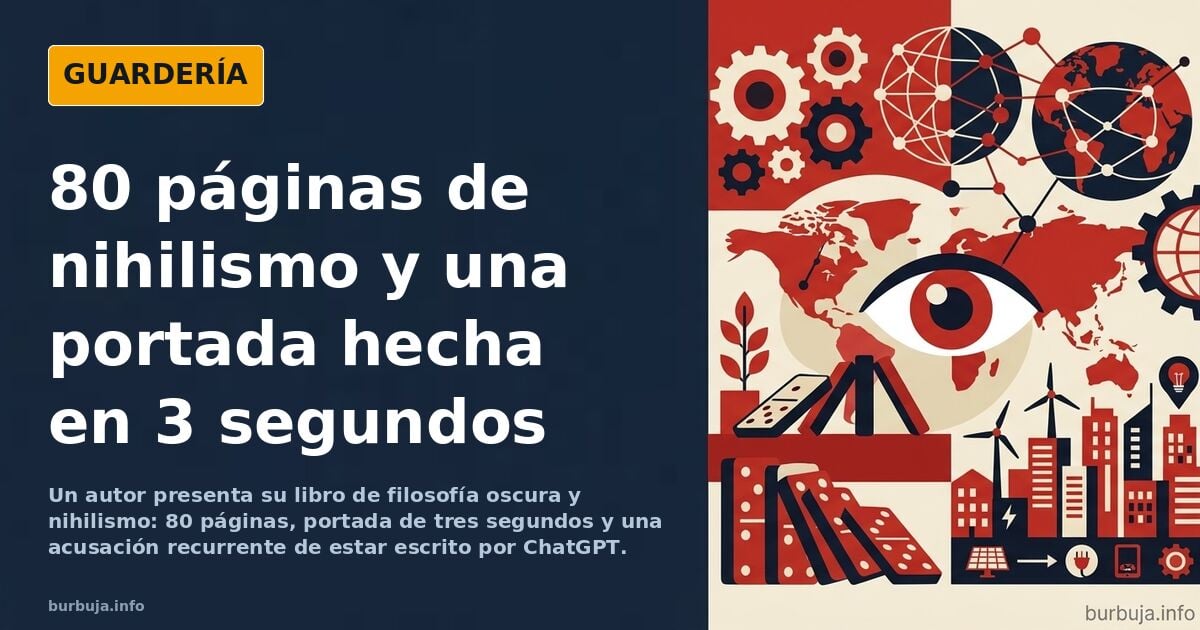 Portada de un libro de filosofía oscura y nihilismo junto a una taza de café sobre una mesa