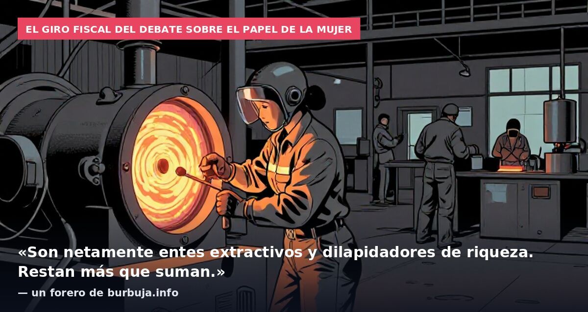 El giro fiscal del debate sobre el papel de la mujer: «Son netamente entes extractivos y dilapidadores de riqueza. Restan más que suman.» — un forero de burbuja.info