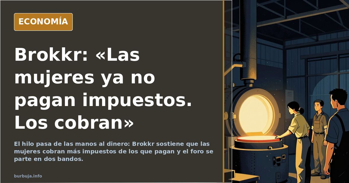 Brokkr: «Las mujeres ya no pagan impuestos. Los cobran»