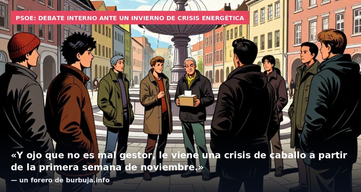 PSOE: debate interno ante un invierno de crisis energética: «Y ojo que no es mal gestor, le viene una crisis de caballo a partir de la primera semana de noviembre.» — un forero de burbuja.info