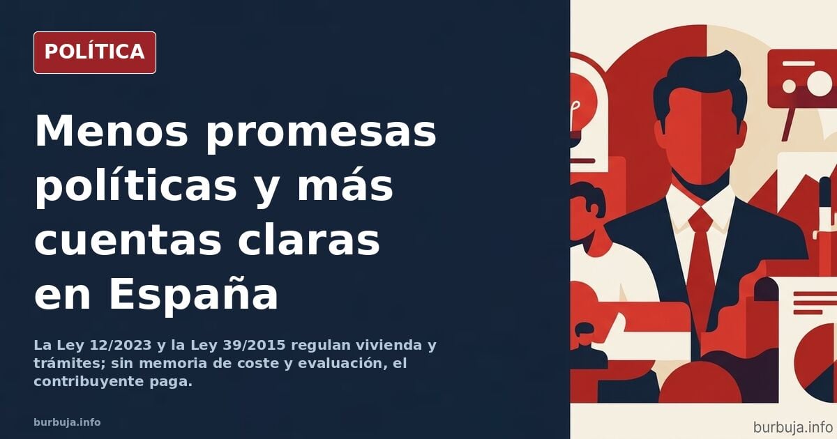 España necesita menos políticos prometiendo soluciones y más gente preguntando cuánto nos cuestan sus promesas