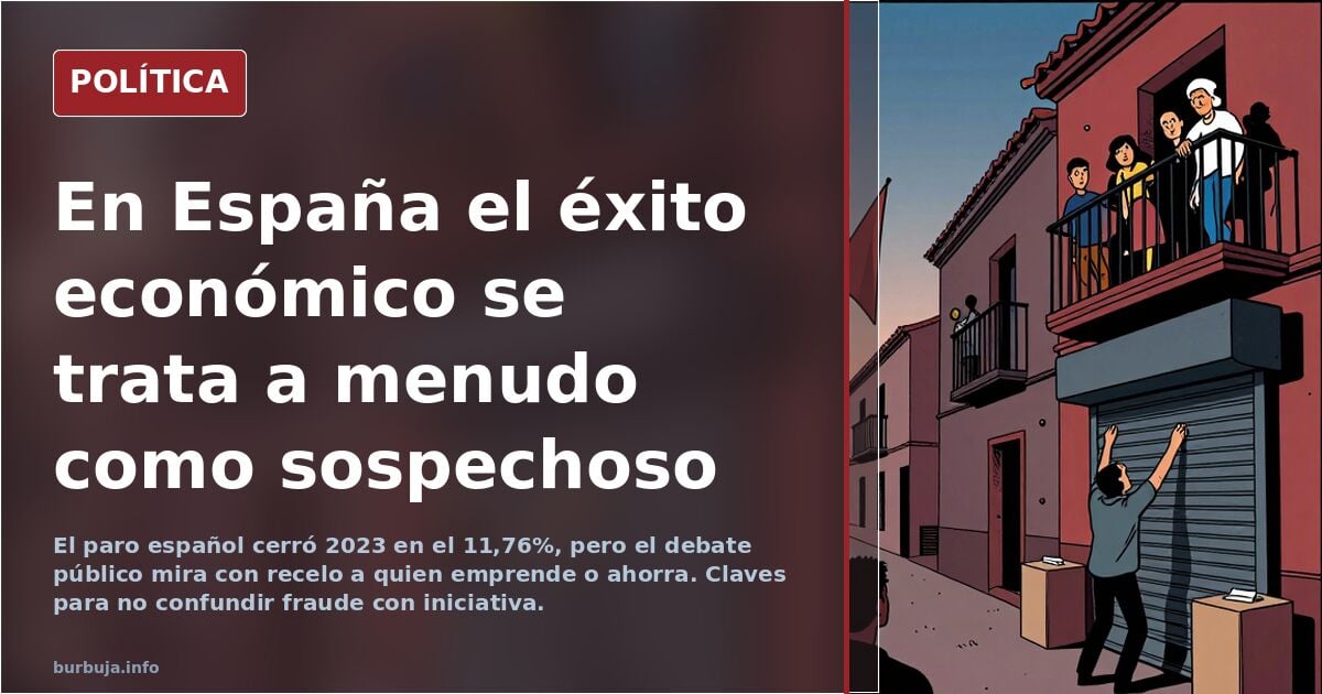 ¿Por qué en España parece que tener éxito económico se ha convertido en algo de lo que pedir perdón?