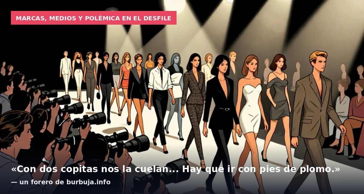 Marcas, medios y polémica en el desfile: «Con dos copitas nos la cuelan... Hay que ir con pies de plomo.» — un forero de burbuja.info
