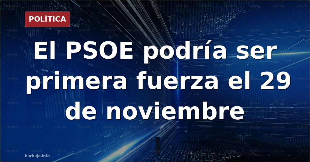 El PSOE va a ser primera fuerza el 29 de noviembre