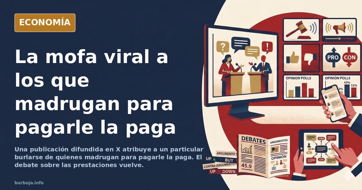 Caballero se mofa de los que madrugan para pagarle la paguita