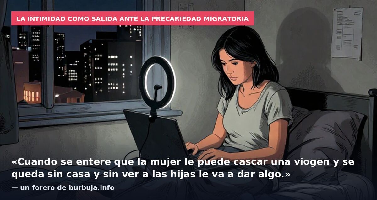 La intimidad como salida ante la precariedad migratoria: «Cuando se entere que la mujer le puede cascar una viogen y se queda sin casa y sin ver a las hijas le va a dar algo.» — un forero de burbuja.info